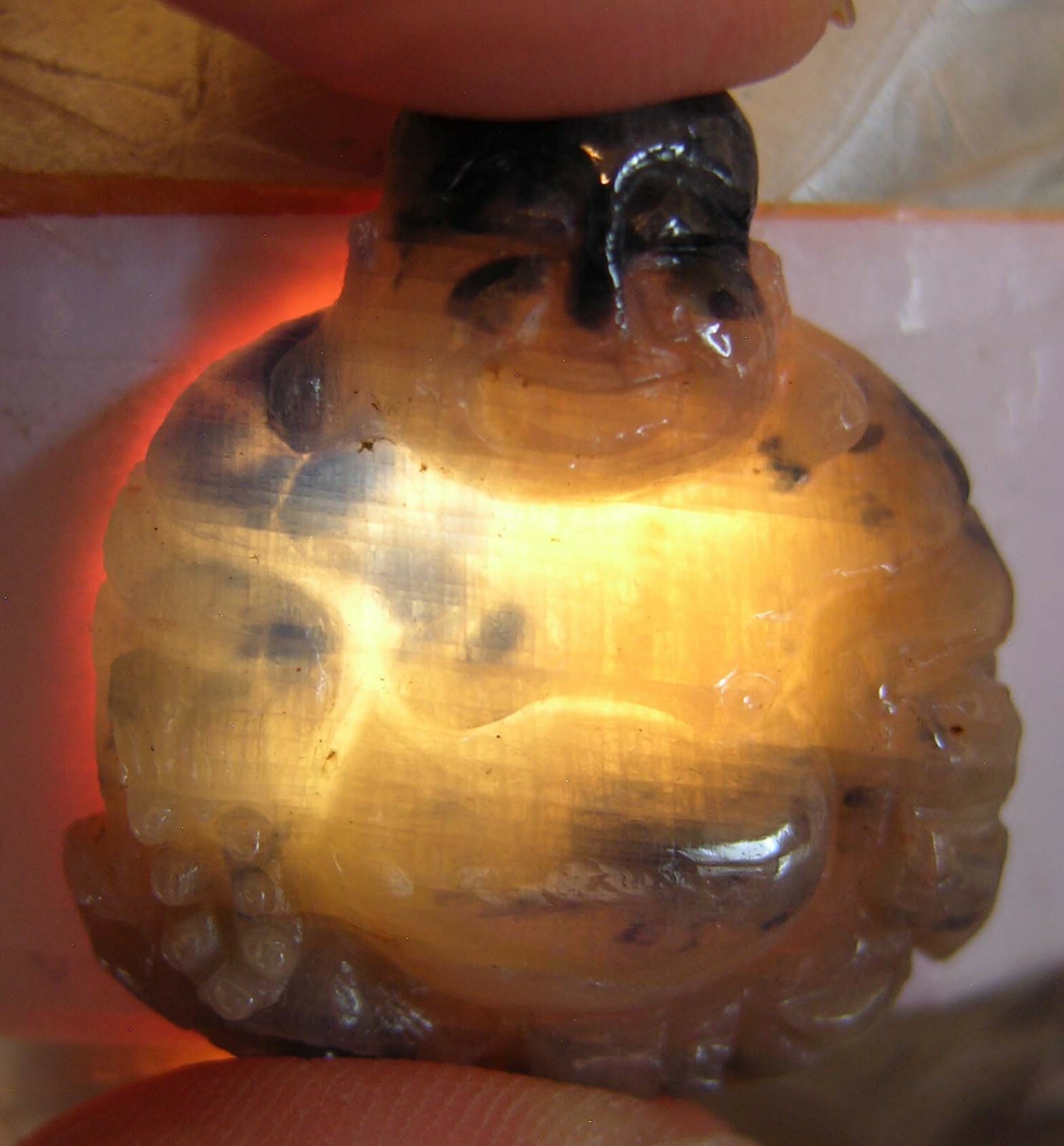 #4 Vietnam 47.60ct 100% Natural Sapphire Buddha Carving Pendant 9.50g 27.00mm
