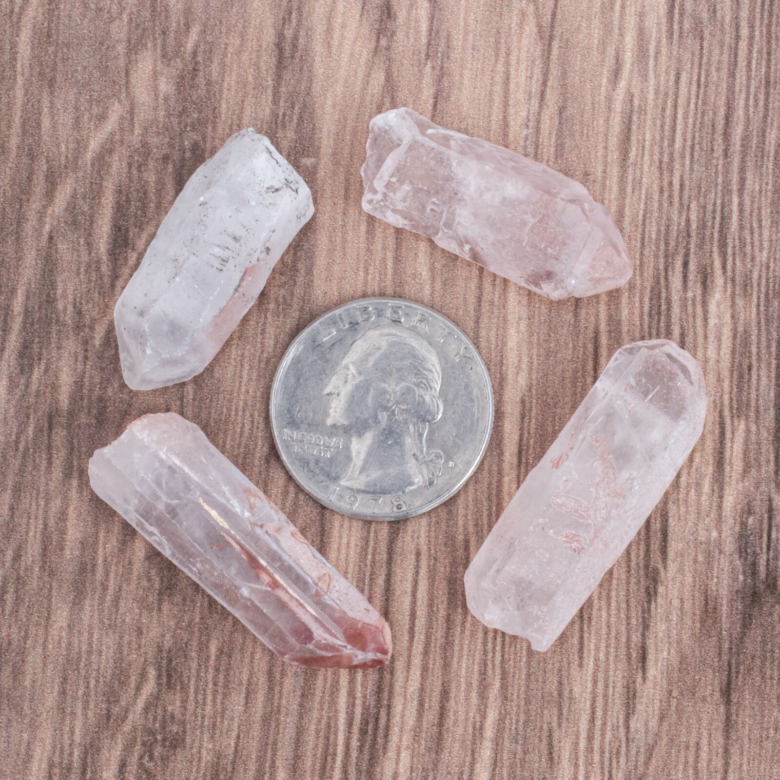 1/4 lb Natural Rough Red Hematoid Quartz Crystal Points Cherry Fire Quartz Bulk