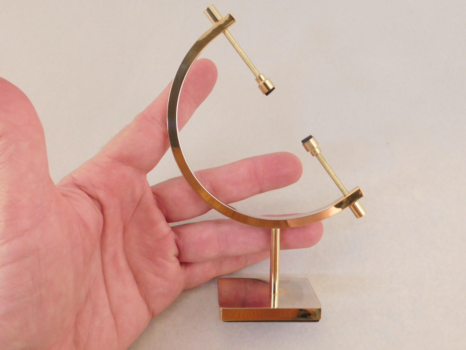 Display Stand Caliper Type Adjustable Large Size Brass/Gold Color