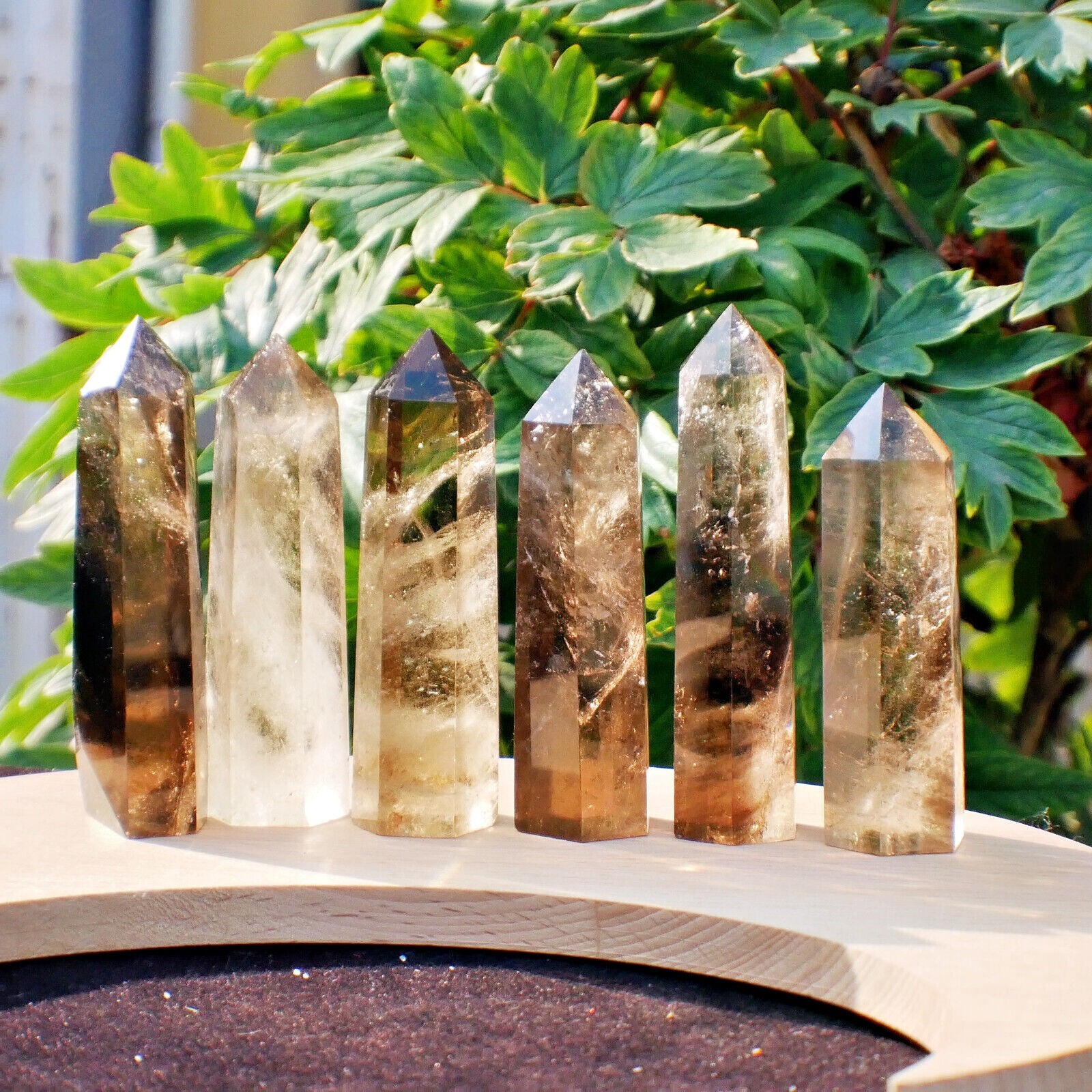New Natural Smoky Quartz Polished Tower Point Obelisk Healing Mineral Specimens