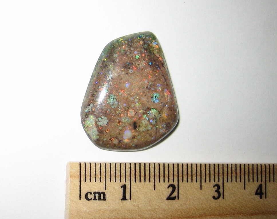 24mm x 20mm POLISHED NATURAL FREE FORM BOULDER OPAL CRYSTAL CABOCHON ~ 14cts *A1