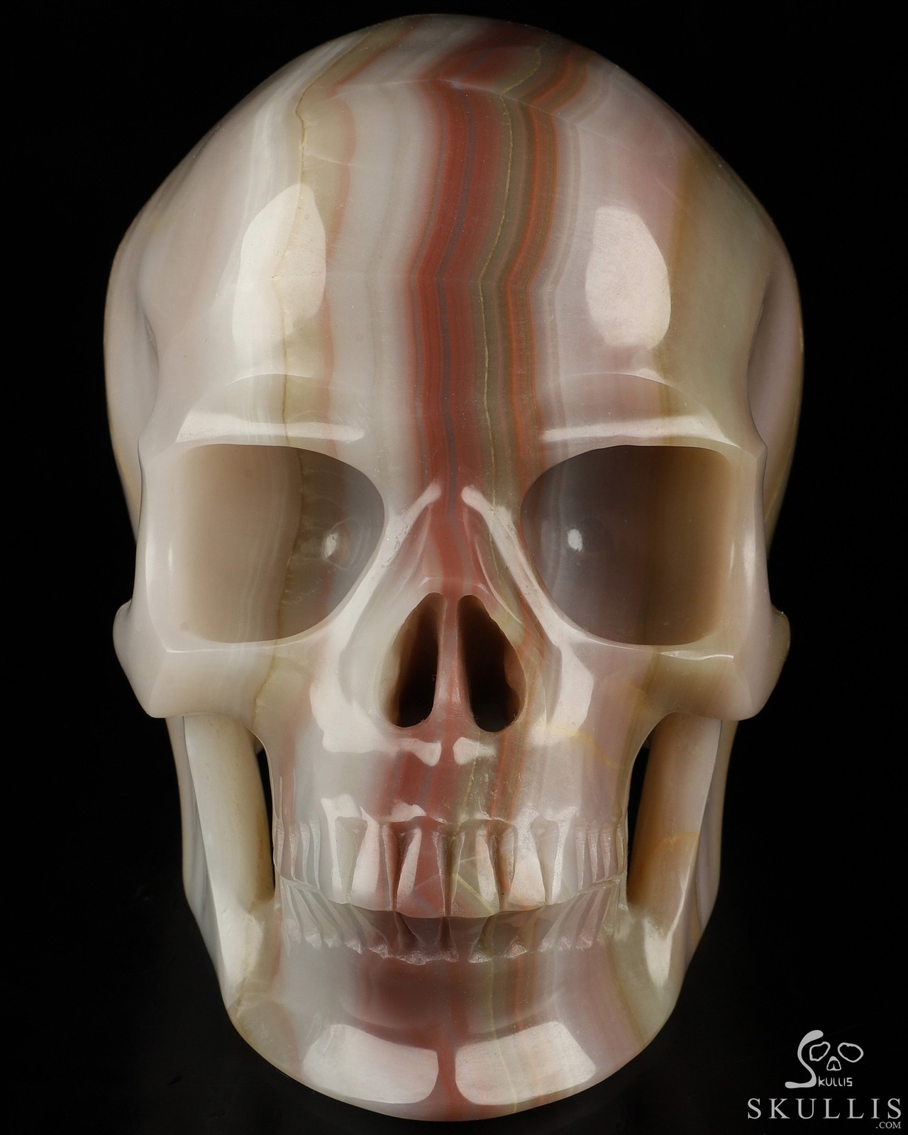 Super Realistic! Lifesized 7.0″ Afghanistan Jade Hand Carved Crystal Skull