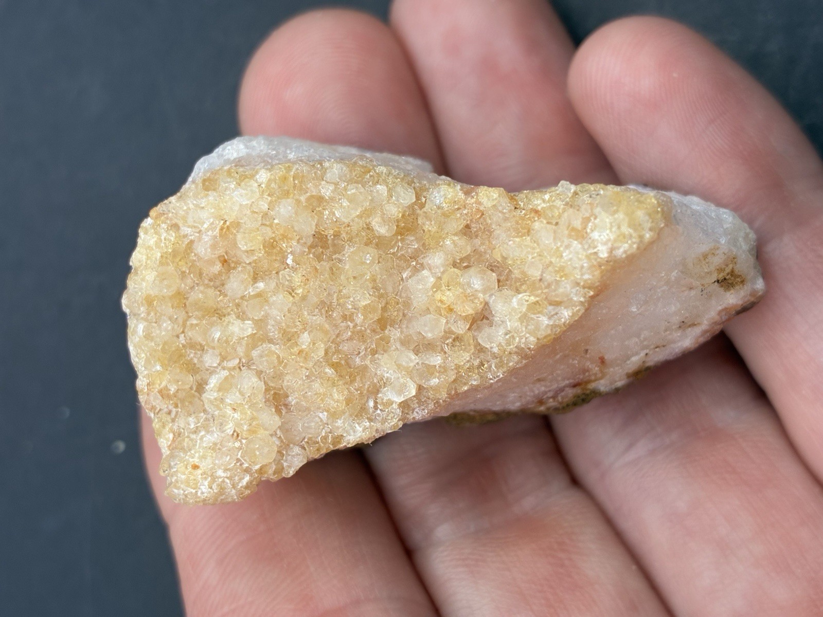 Citrine (Heated Amethyst) Cluster Small Desk Size Triangle Shape Crystal Cluster