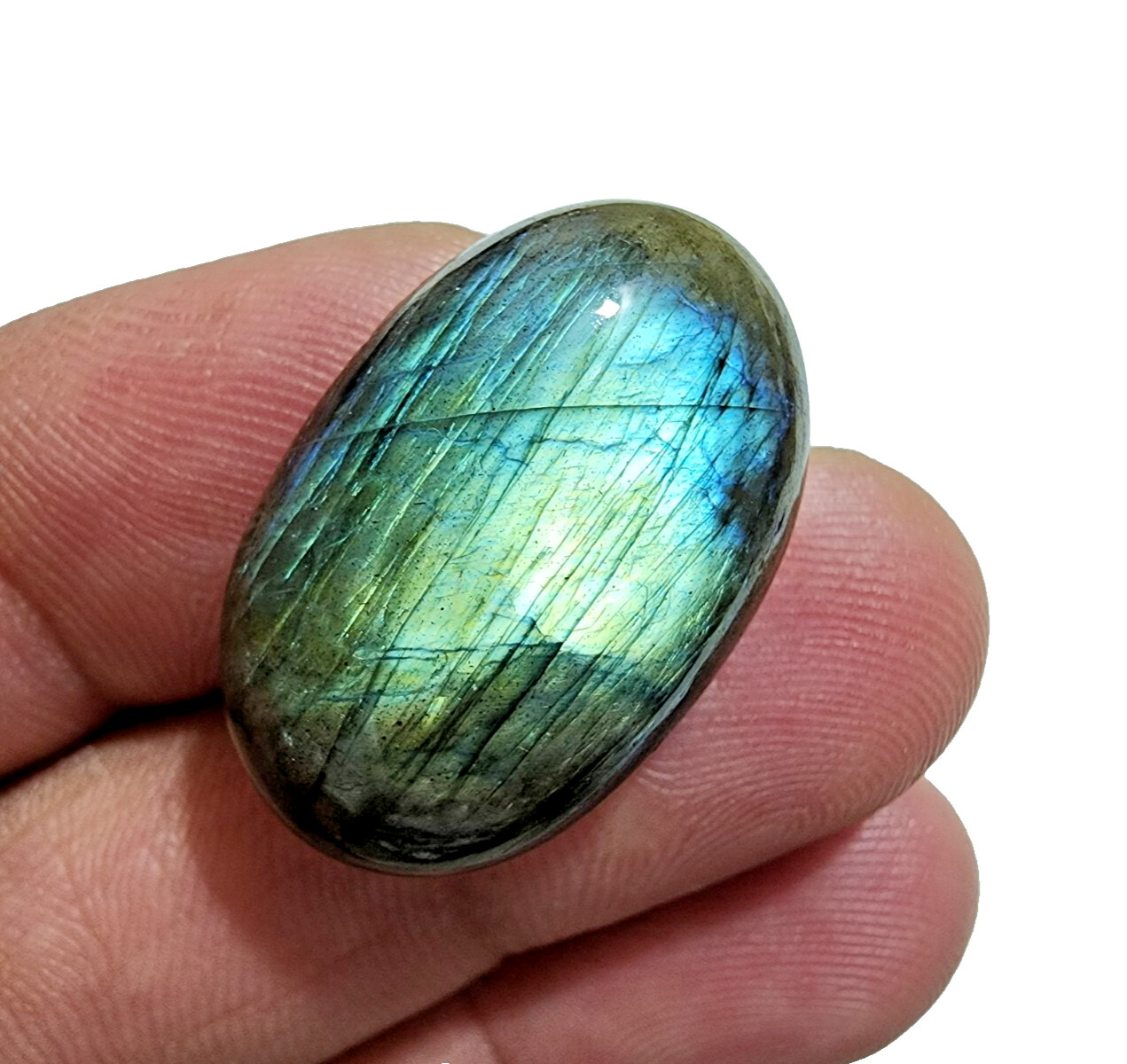 AAA+ Quality Flashy Labradorite Cabochon Oval Shape Gemstone For Jewelry 31 Crt