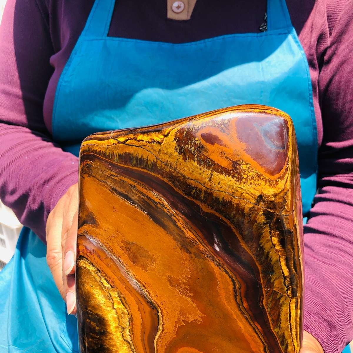 9.52 LB Natural Tiger Eye Polished Specimen Home Decor Raw Healing Stone 5350