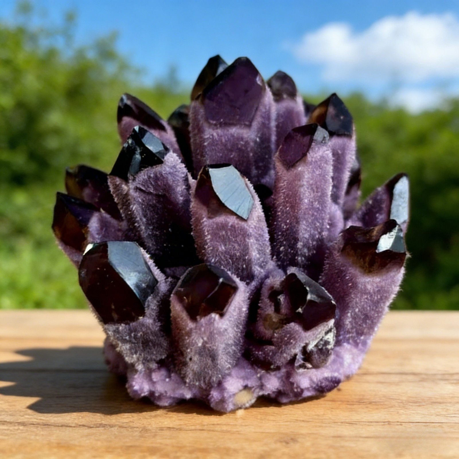 Rare Raw Purple Ghost Crystal Cluster Natural Rough Geode Reiki Quartz Decor