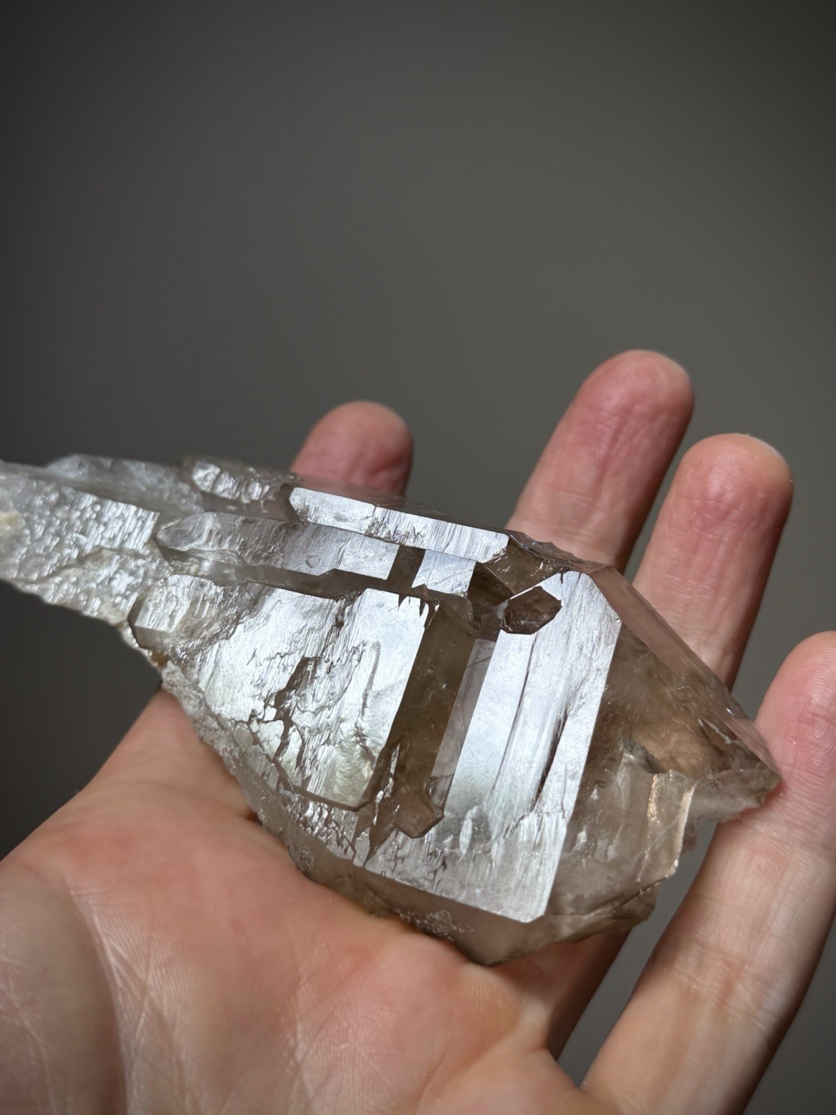 Enhydro Quartz Crystal Elestial Quartz Natural Smoky Quartz Water Bubble Crystal