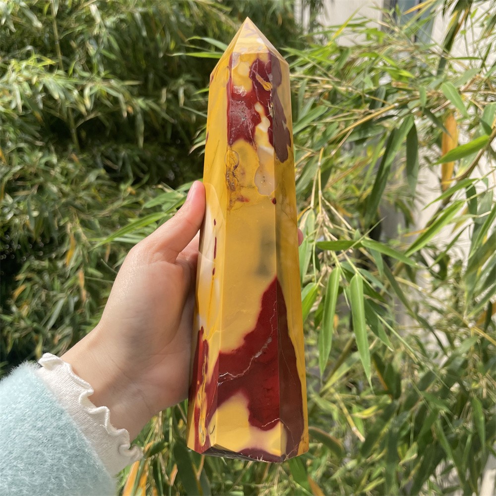 2.4LB 9.5″Natural A+ Mookaite Jasper Obelisk Crystal Reiki Tower Heal Decor