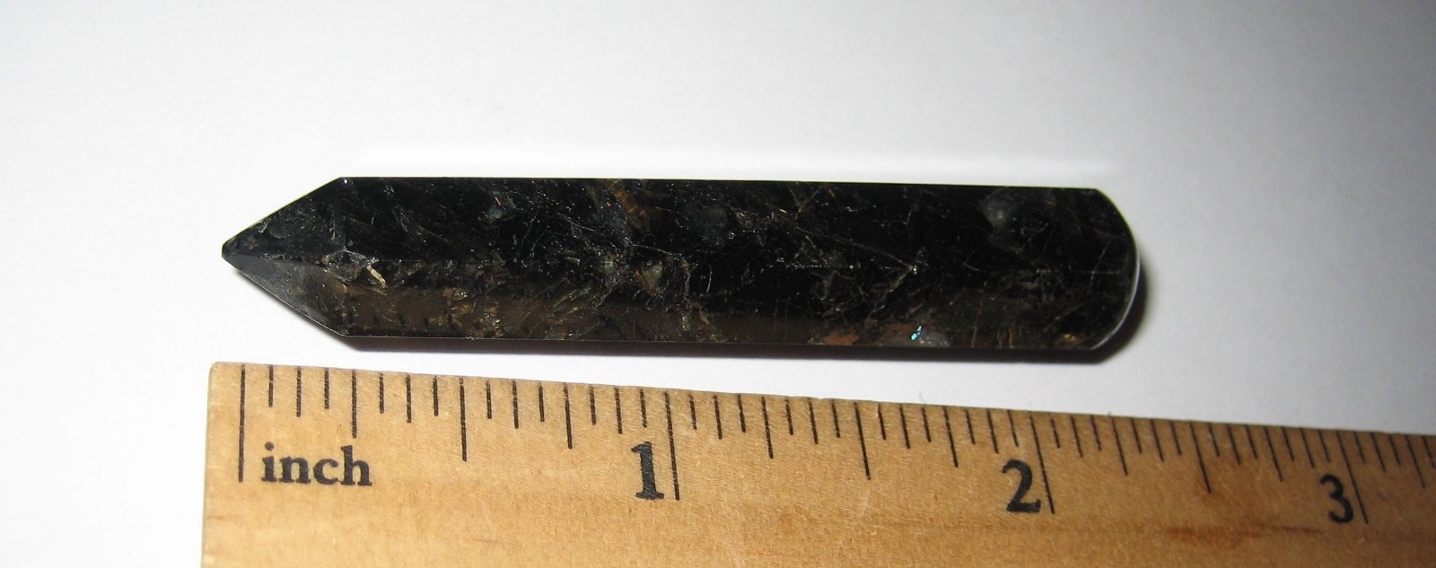 60mm RARE! POLISHED NATURAL AUTHENTIC NUUMMITE STONE WAND GREENLAND 16grams *2