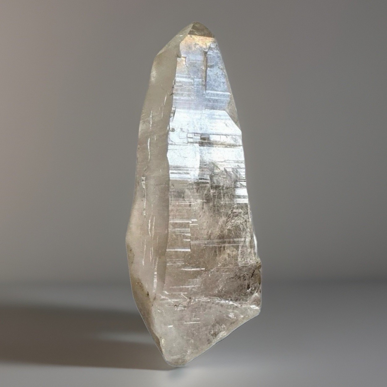 “Alpine Code Tower” Ganesh Himalayan Long Prismatic Quartz Akashic Smoky Crystal