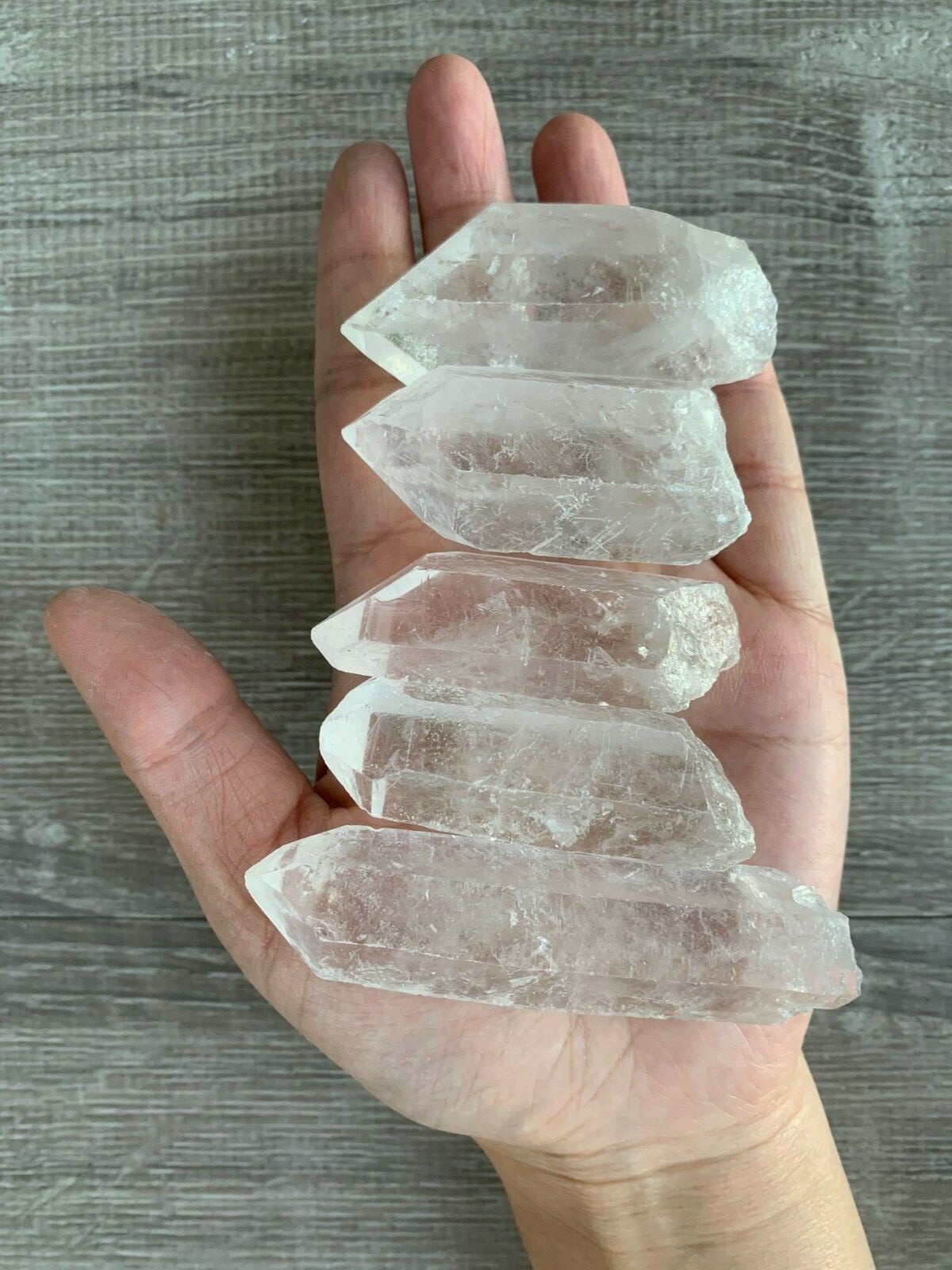 1/2 Lb Quartz Crystal Point Collection, 1.5″ – 3.5″ Natural Clear Quartz Points