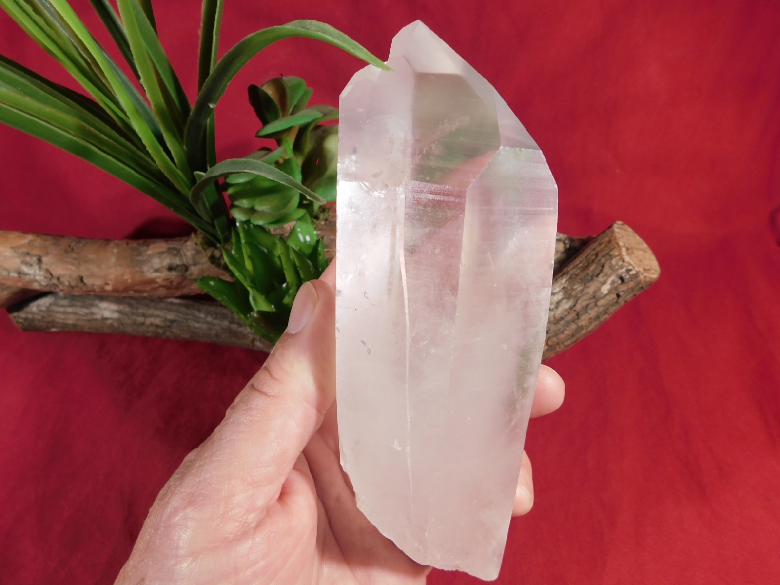 Big! Semi Translucent LEMURIAN Quartz Crystal From Brazil 710gr