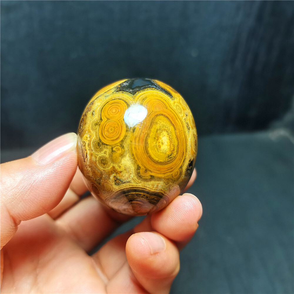 Rare 98G Natural Inner Mongolia Gobi Eye Agate Geode Collection Healing WYY2862