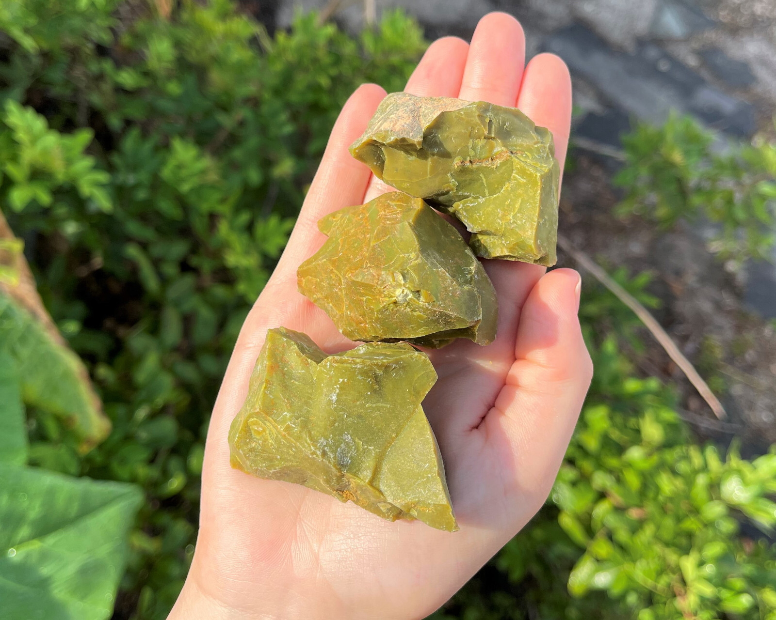 LARGE Rough Green Opal Natural Crystals, 2 – 3″ (Raw Green Opal Gemstones)