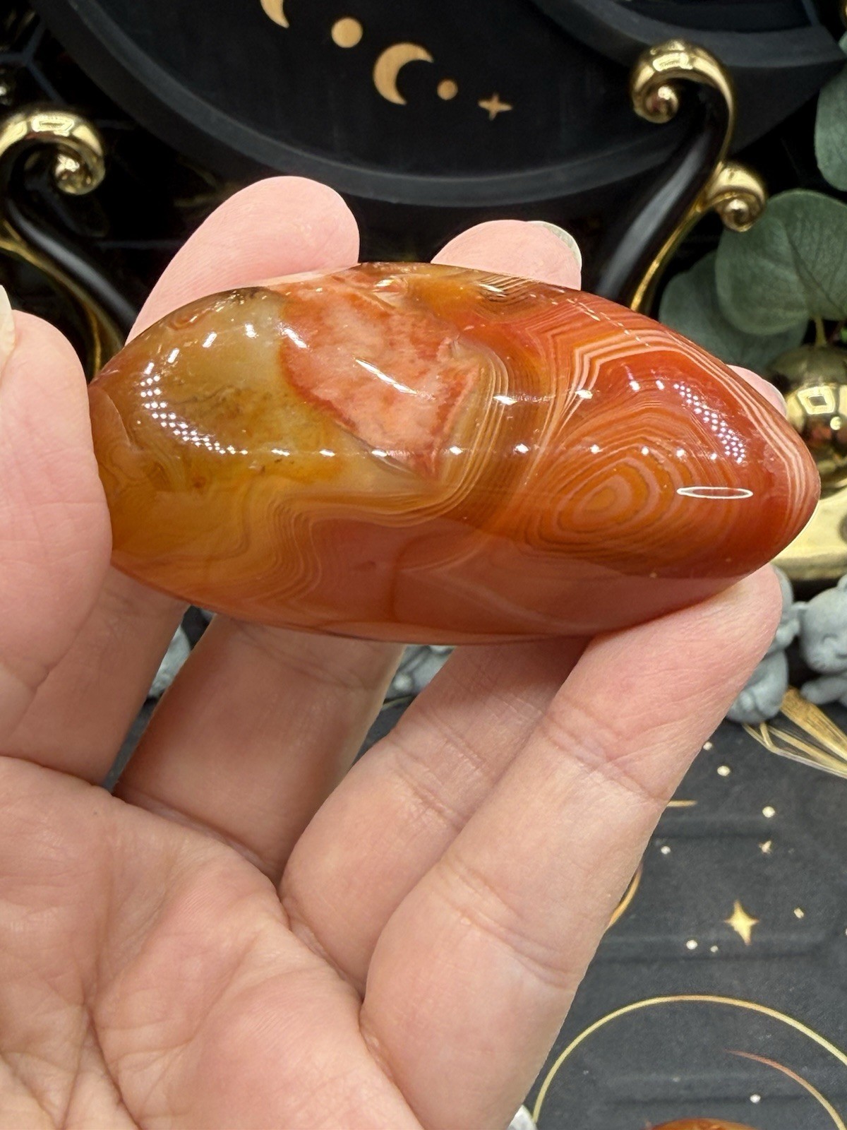 Natural Sardonyx Lg Palms/Freeform awesome patterns Free shipping
