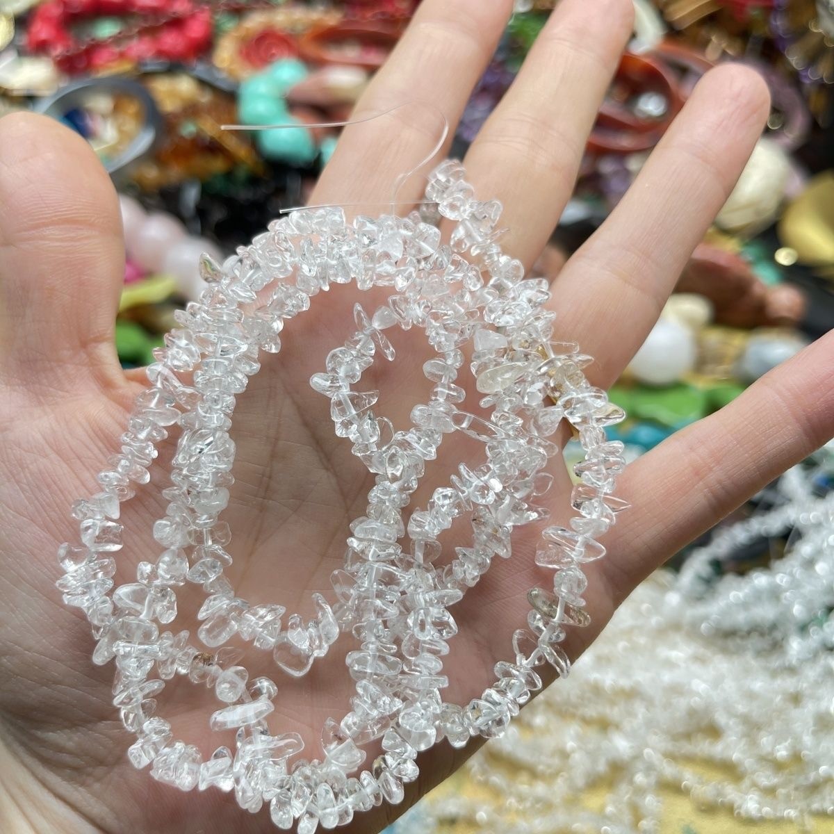 Clear Quartz Crystals Irregular Beads Can Diy Healing Overall length: 80mm