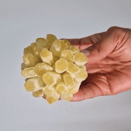 Natural Quartz Cluster – Yellow Ghost Quartz