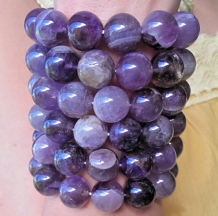 HUGE 16MM AURALITE 23 Crystal Bracelet Cacoxenite Amethyst Quartz Super Seven