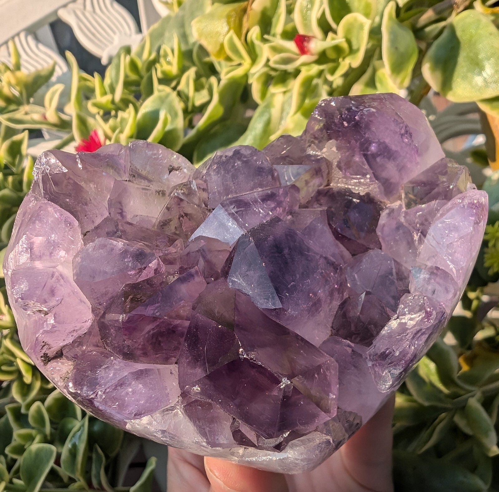 Amethyst Heart Geode Crystal Large Big Huge Gemstone Chakra Reiki