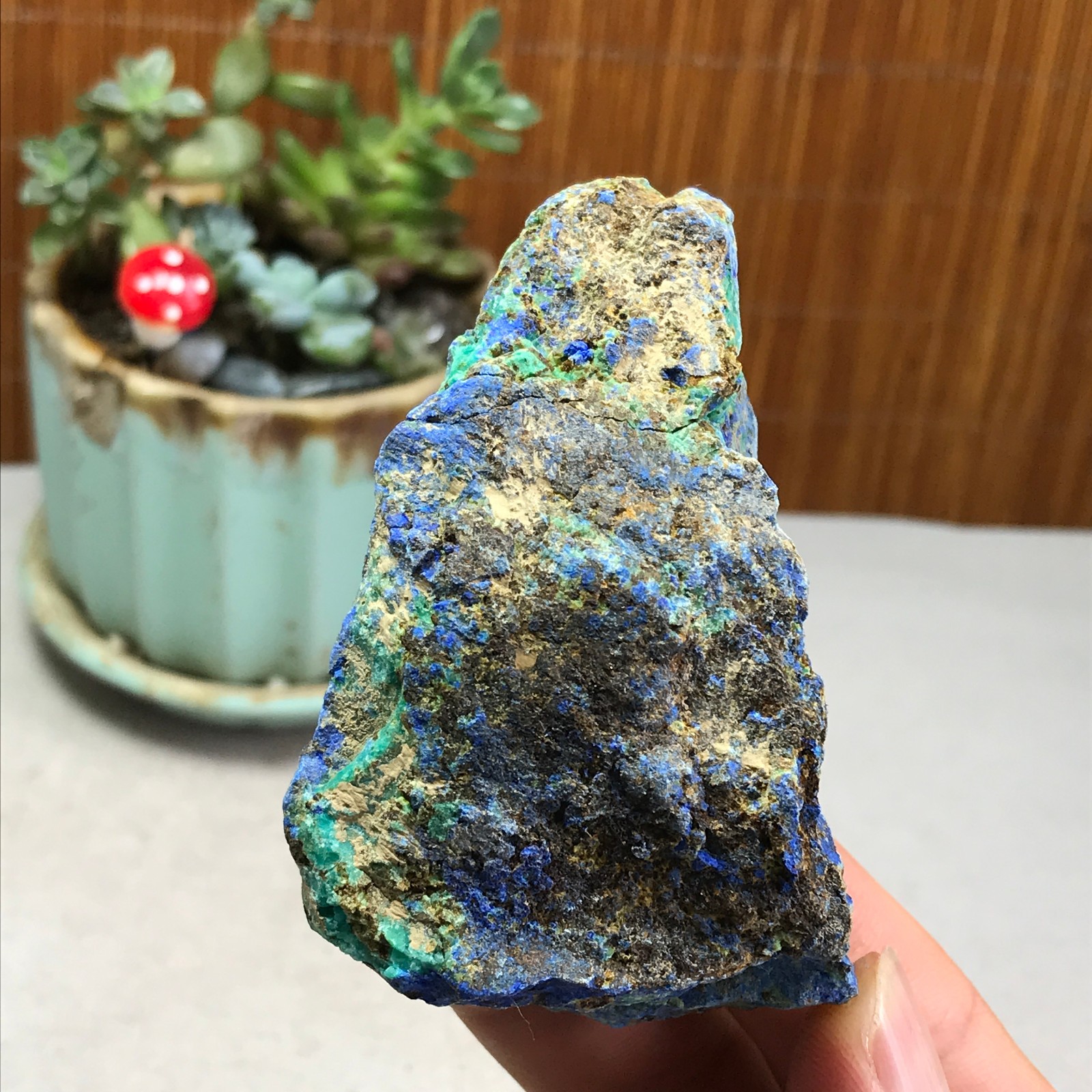 125g Natural Azurite/Malachite gemstone Rough original Crystal Specimen A5944