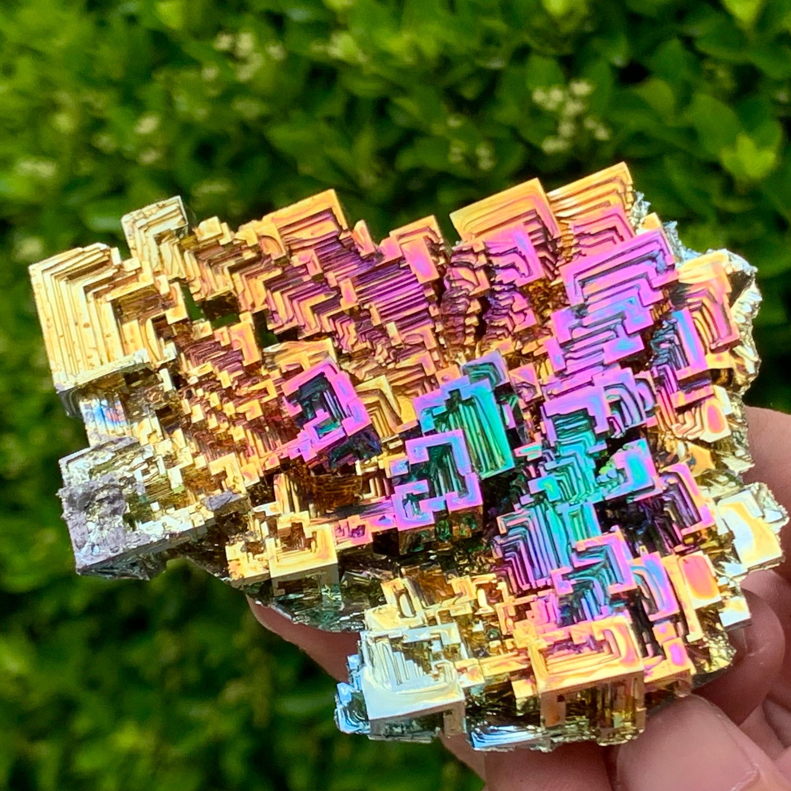 226G ram Bismuth rainbow crystal elementBi gemstone Mineral specimen healing