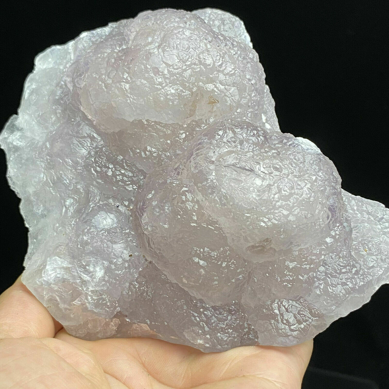 1.6 LB Translucent Purple Spherical/Stepped Fluorite & White Quartz