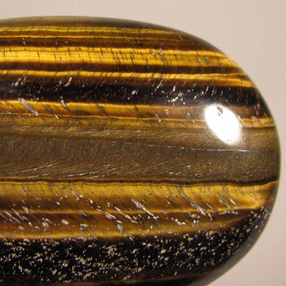 2.3″ TIGER EYE Gemstone Polished Palm Stone – South Africa
