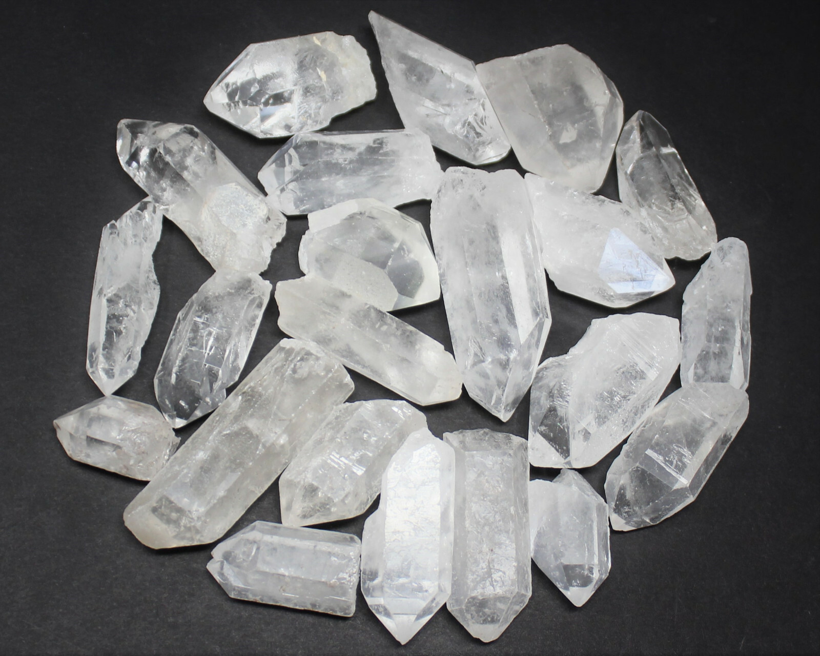 Lot of 3 LARGE Clear Quartz Point Crystals: 1″ – 1.5″ Crystal Points (US Seller)
