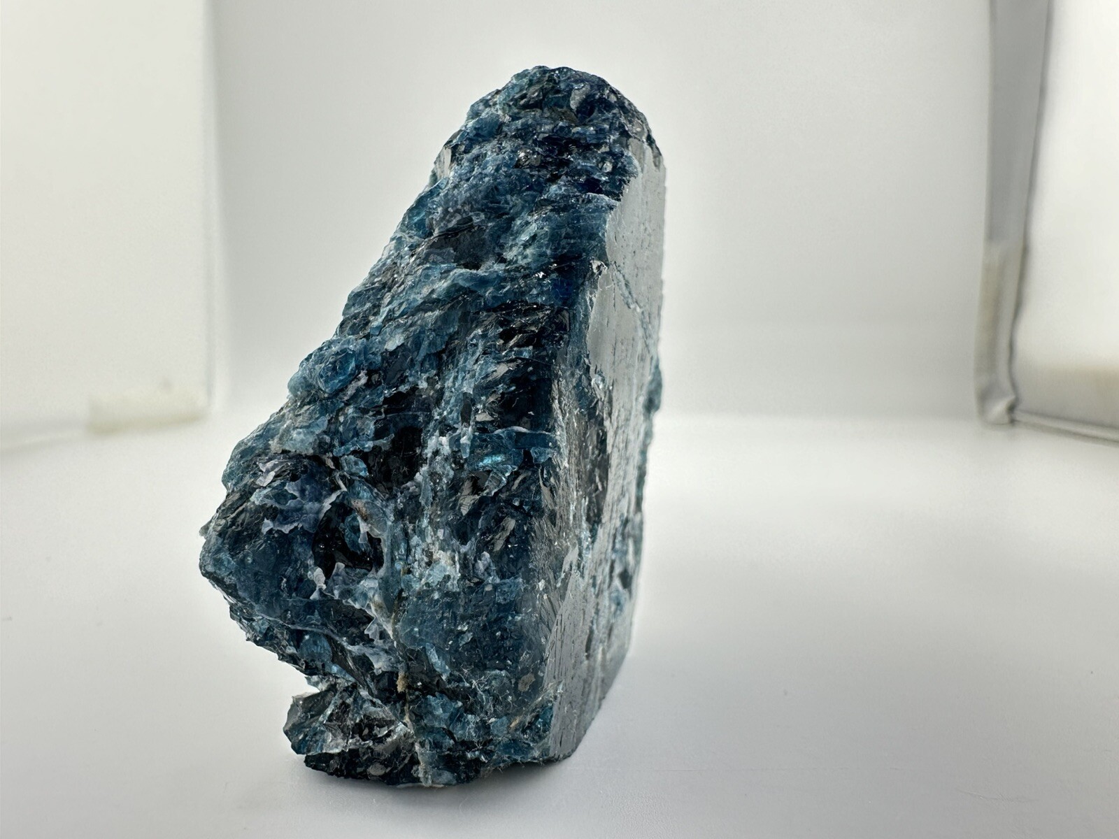 Blue Apatite Polished Natural Freeform 3 x 2 in Brazil Self-Standing