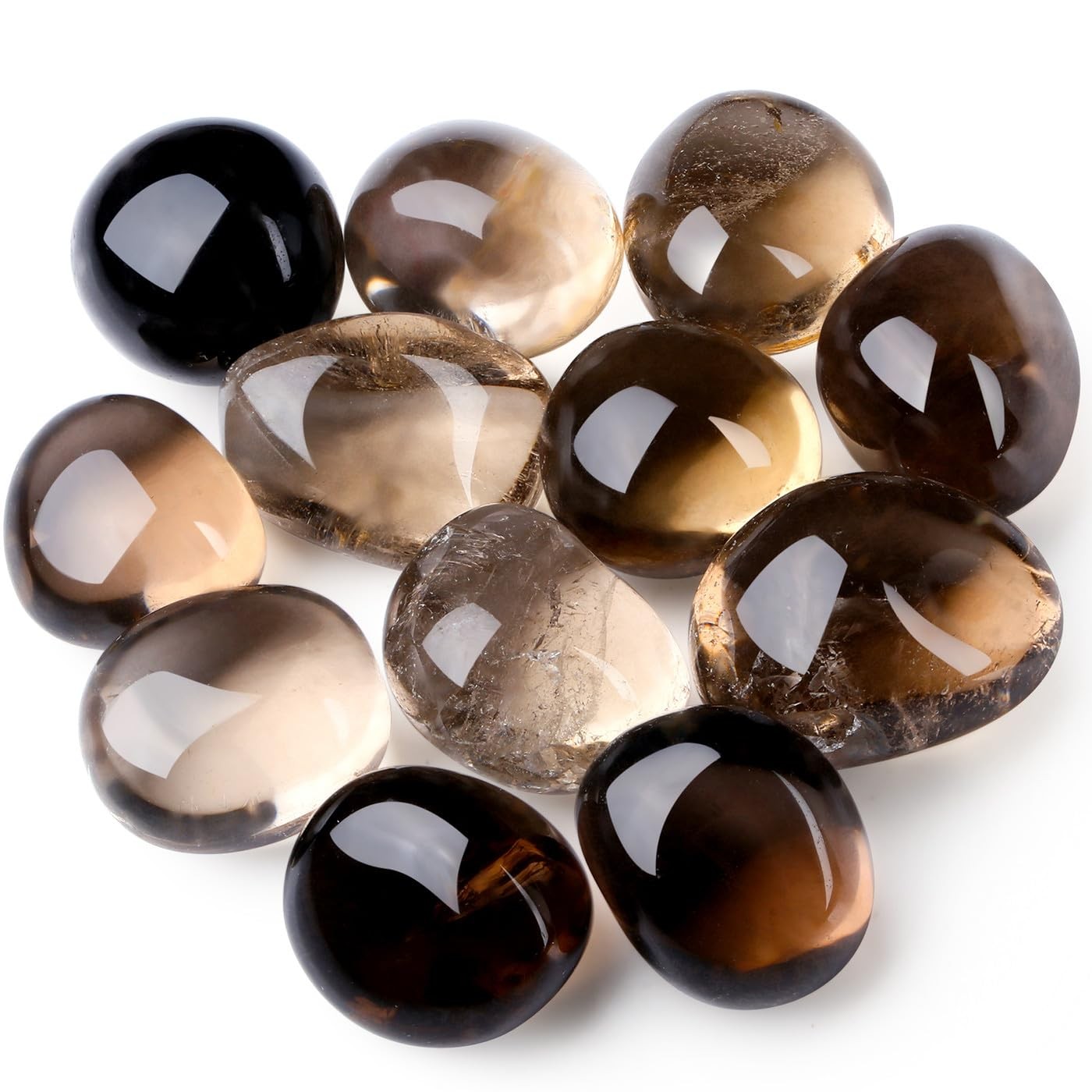 Smoky Quartz Healing Crystals Set – Natural Irregular Stones 0.45 lbs