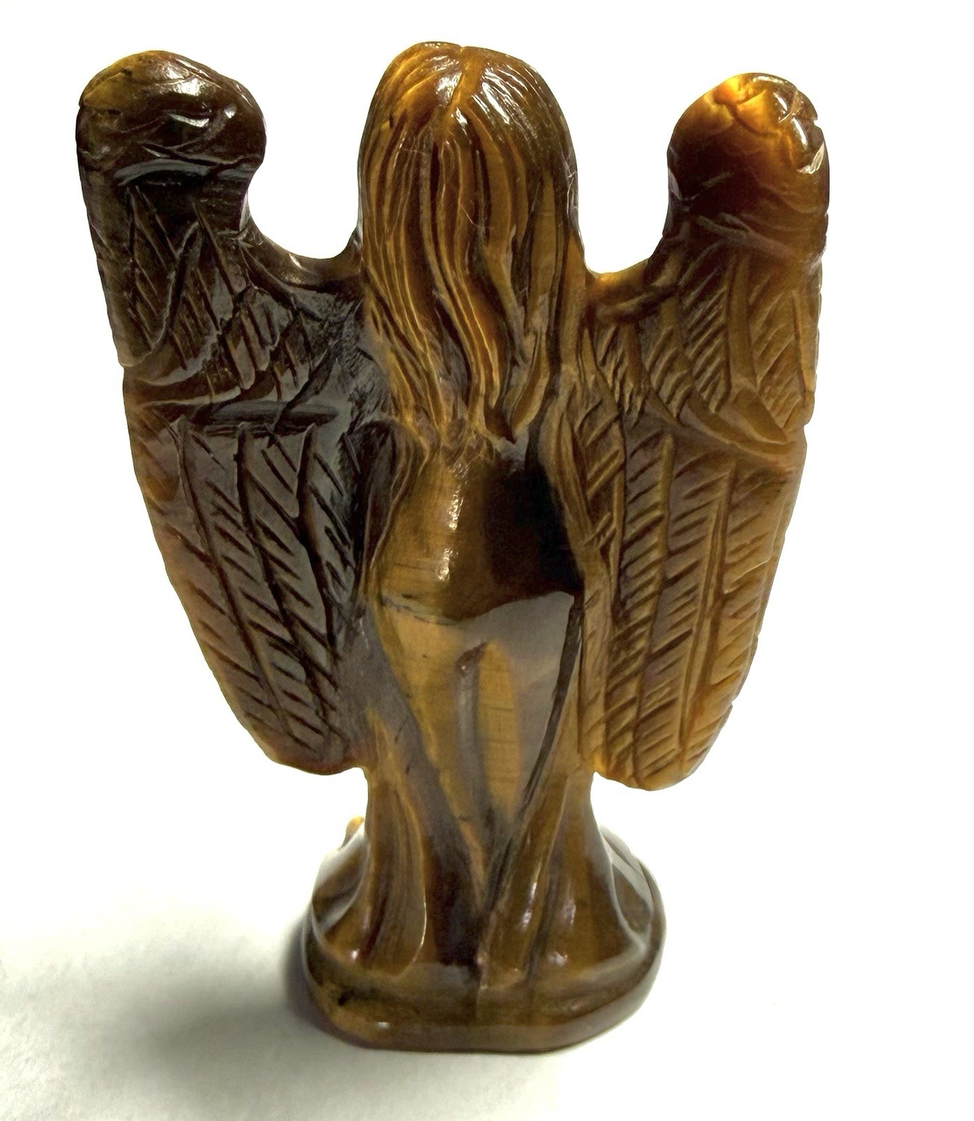 Excellent Angel Carving In Gorgeous Tigereye 110.8 Cts