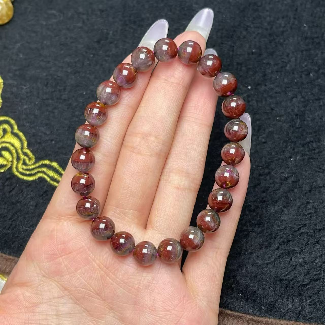 Natural Rare Aurora 23 Energy Stone Bracelet Adult Collectibles