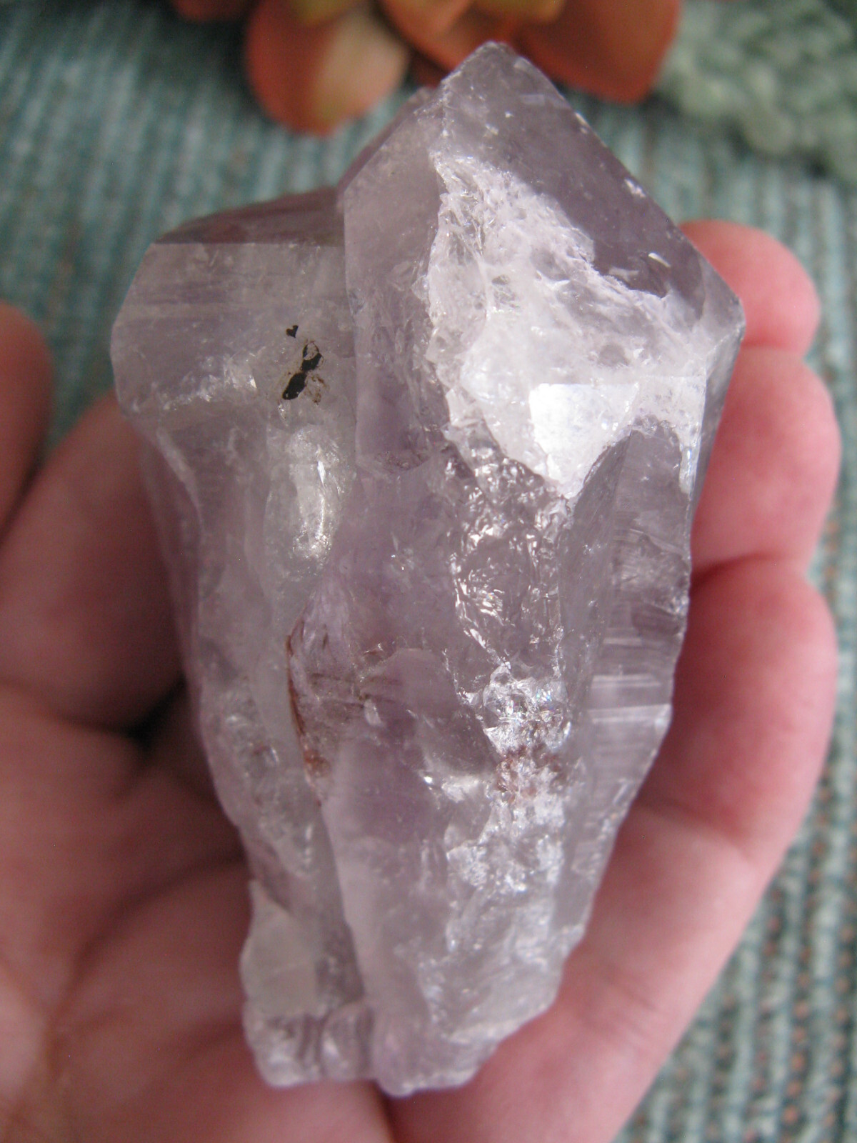 NEW CHUNKY ROUGH NATURAL BRAZILIAN LIGHT PURPLE AMETHYST TWIN POINT