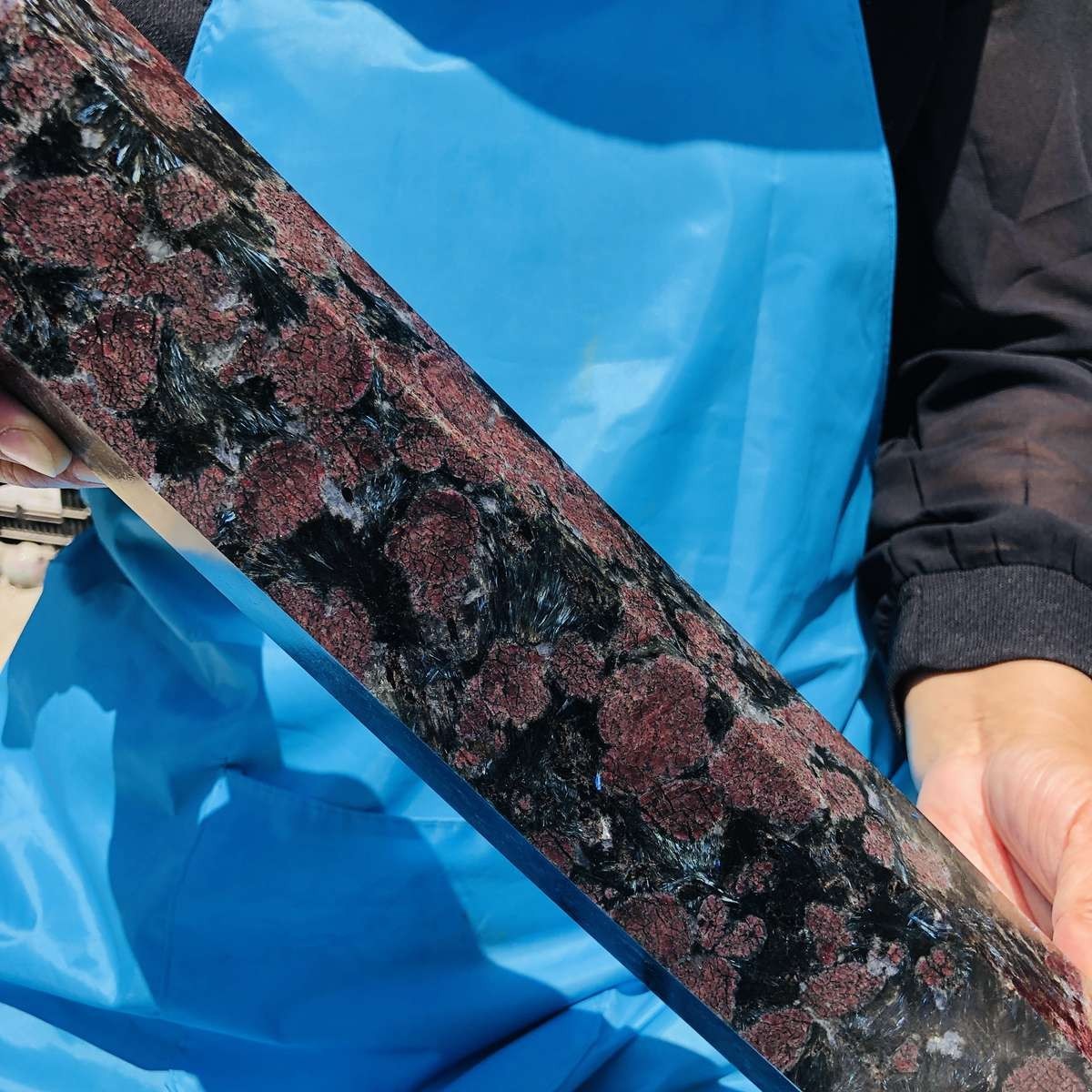 8LB Natural garnet crystal obelisk quartz crystal energy column Reiki healing
