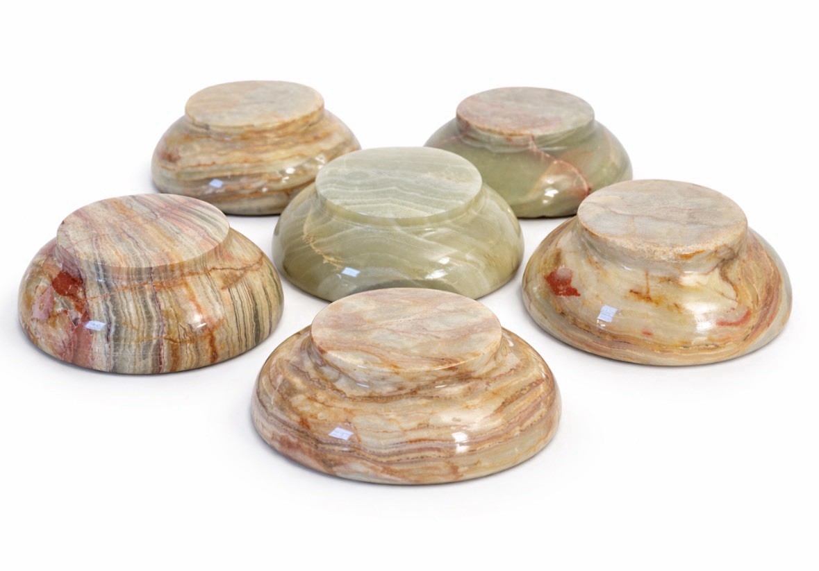 1 Green Onyx Bowl 2” Natural Stone Sauce Spice Herb Salt Charcuterie Trinket