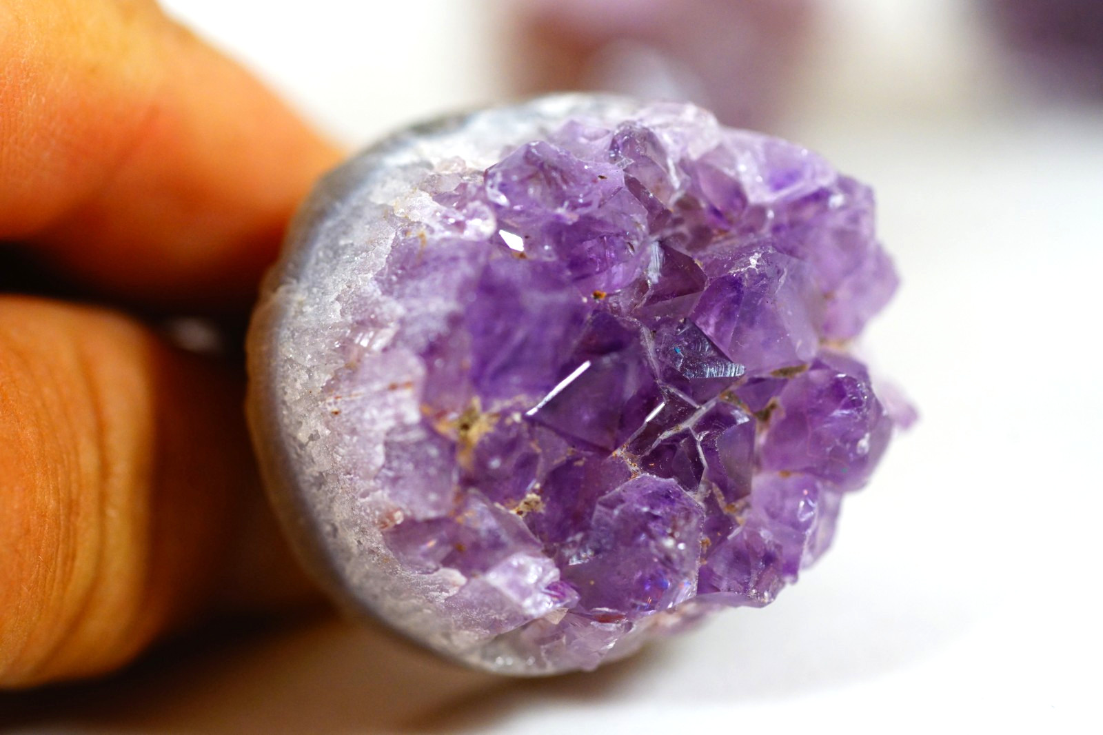 Purple Amethyst Crystal Gemstone Drawer Knob 6 Handles