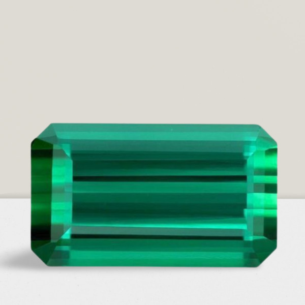 Green Tourmaline Octagon Cut Gemstone 9 Cts – 16×12 mm VVS Loose Gem