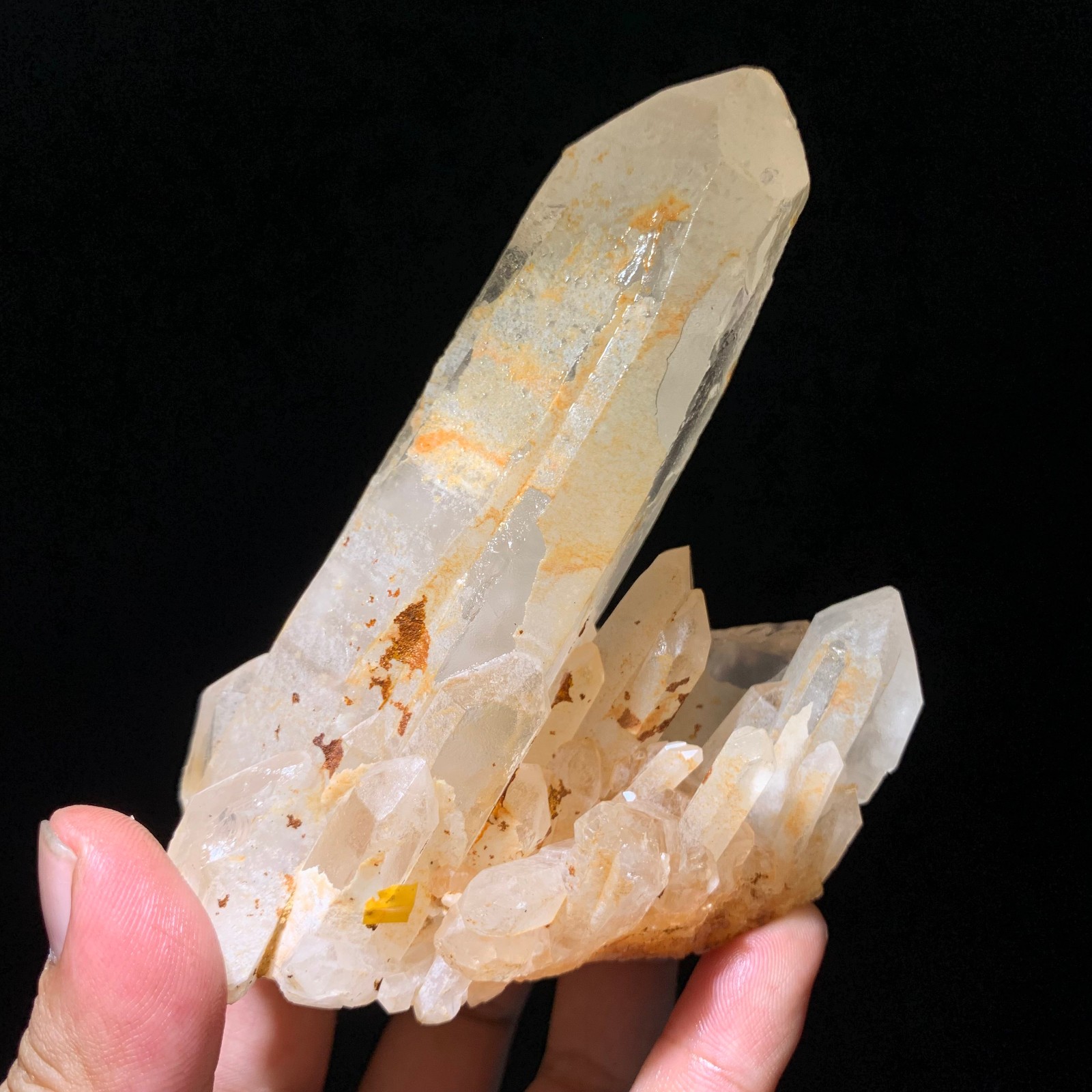 386g Natural White Clear Quartz Crystal Cluster Rough Healing Specimen