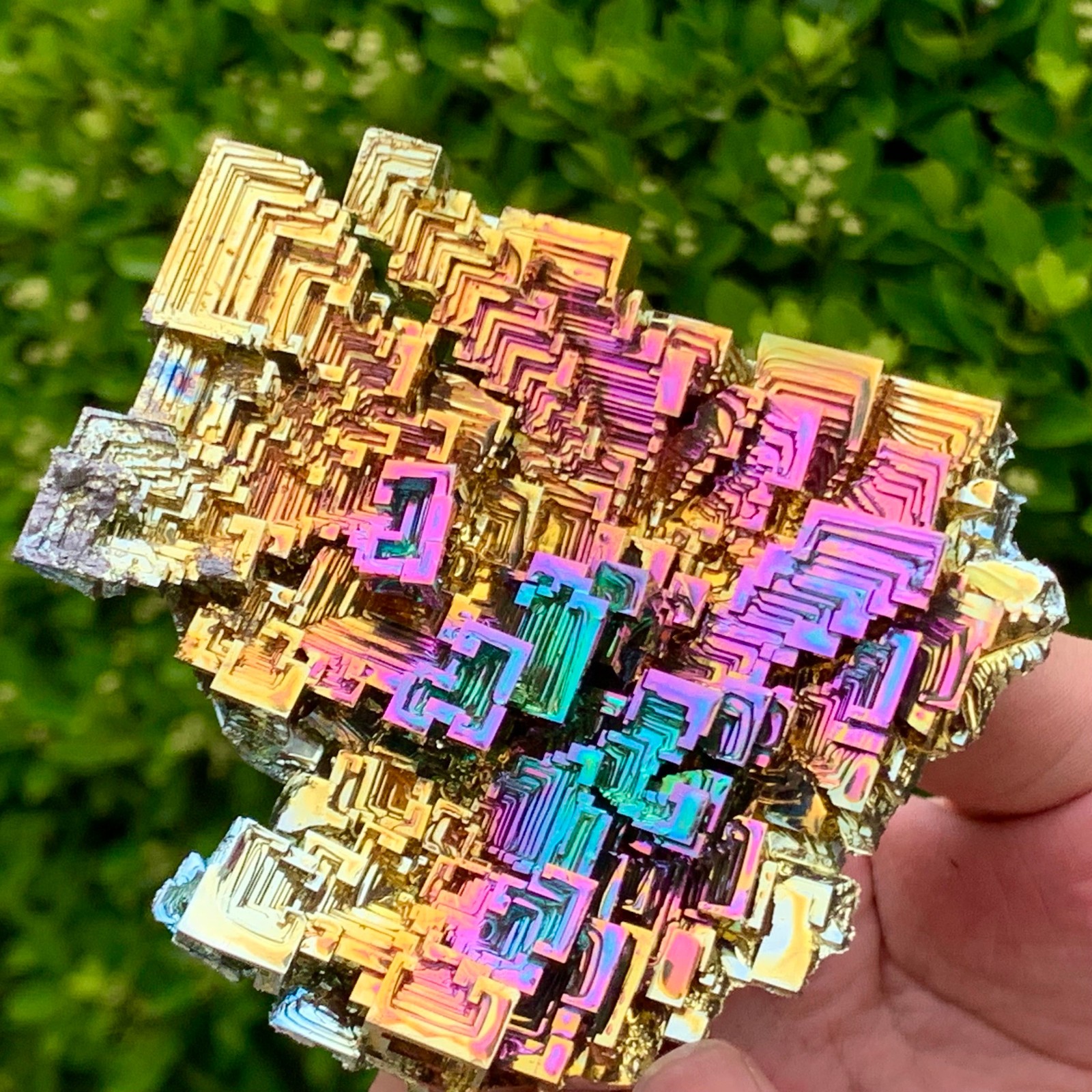 226G ram Bismuth rainbow crystal elementBi gemstone Mineral specimen healing