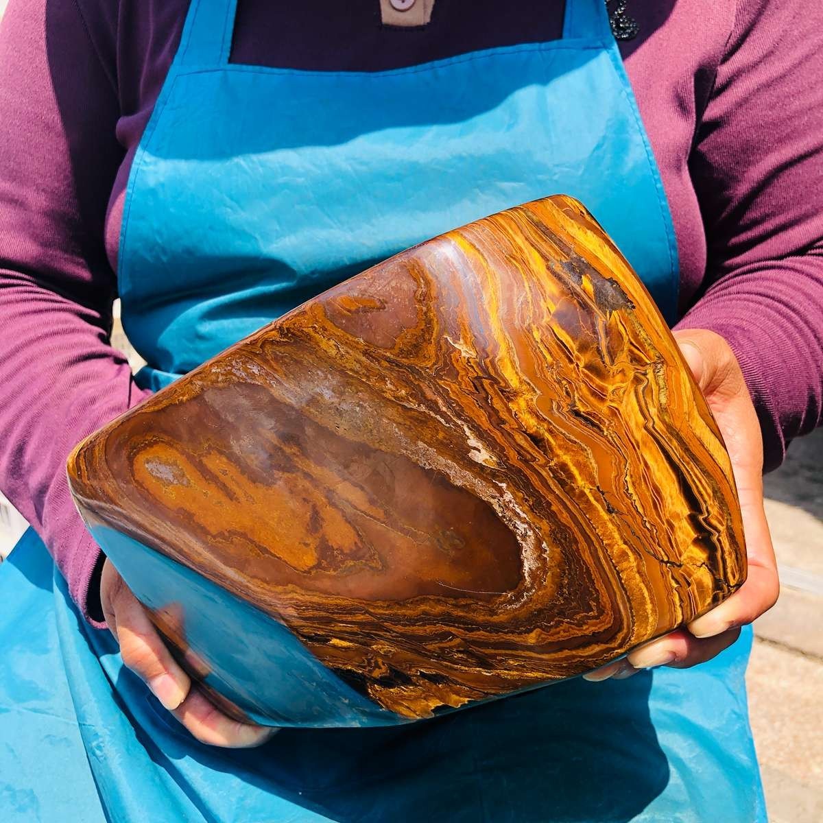 9.52 LB Natural Tiger Eye Polished Specimen Home Decor Raw Healing Stone 5350