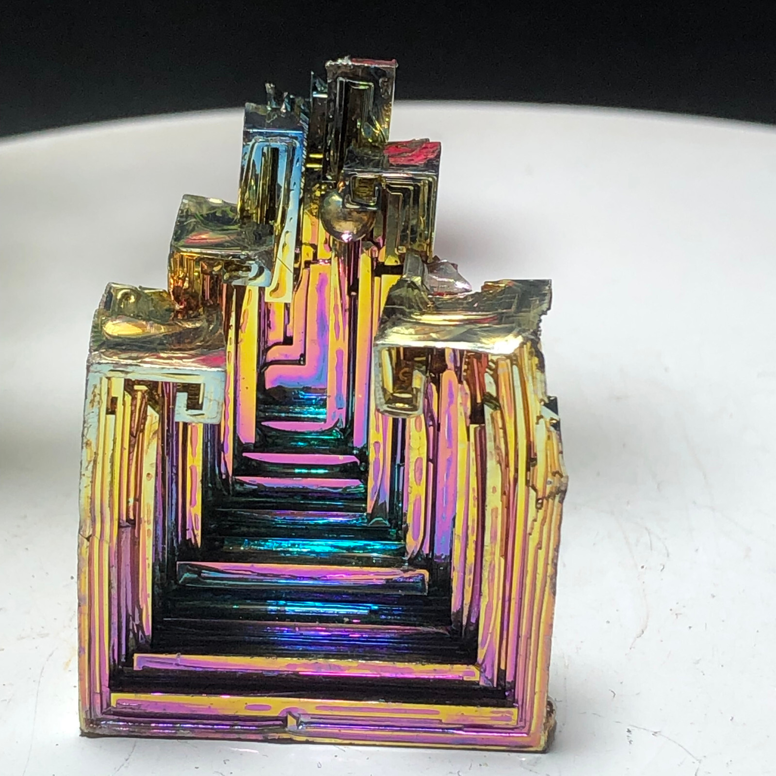 Natural Rainbow Aura Titanium Bismuth Specimen Mineral Gemstone Crystal Rock