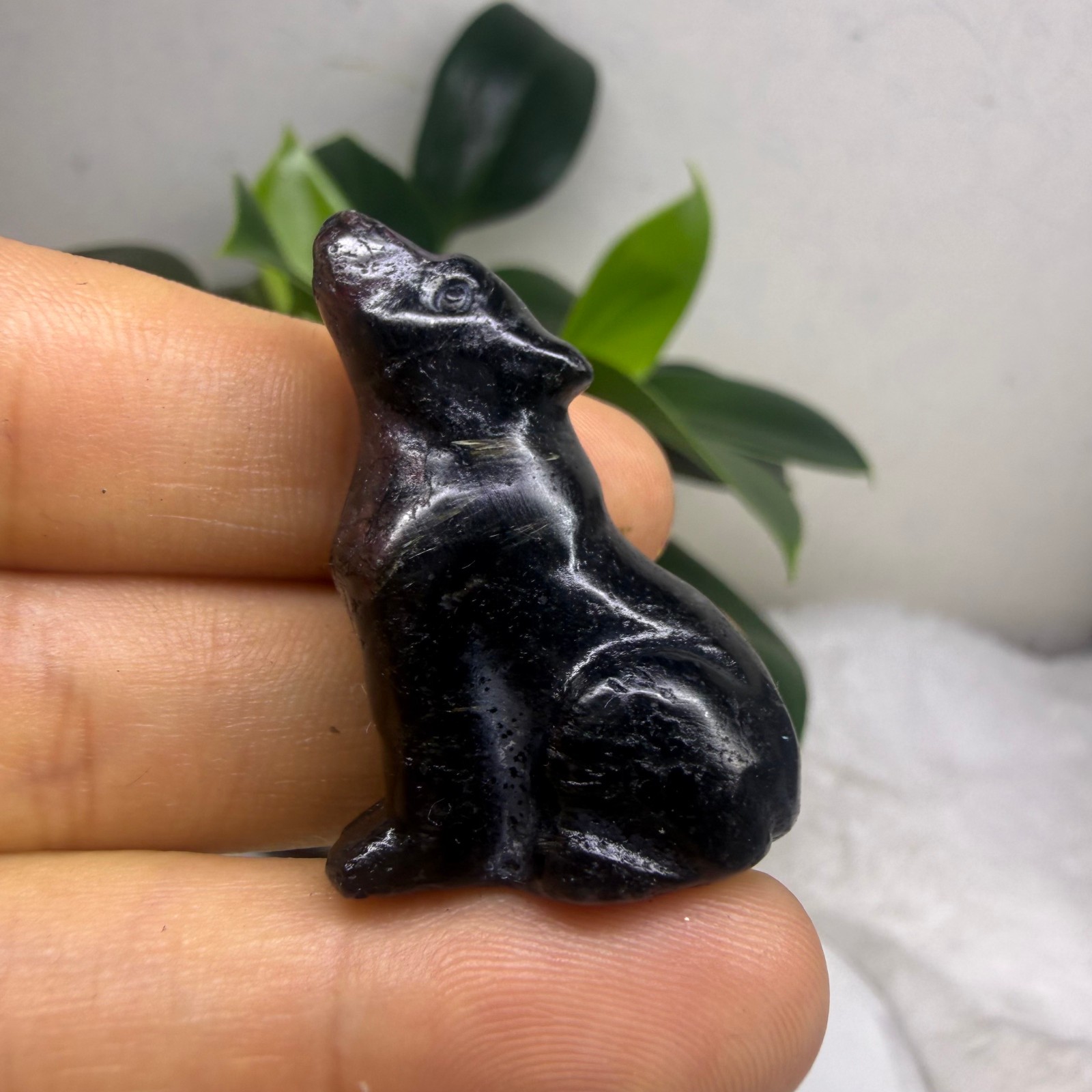 5pc 1.4″ Natural Mixing Quartz Crystal Carved Wolf Reiki Heal random