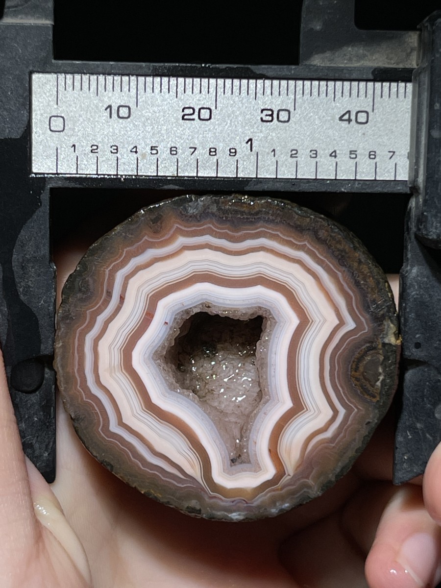 1Pair pink China Agate Hebei xuanhua natural Slices Crystal collectible 140g 104