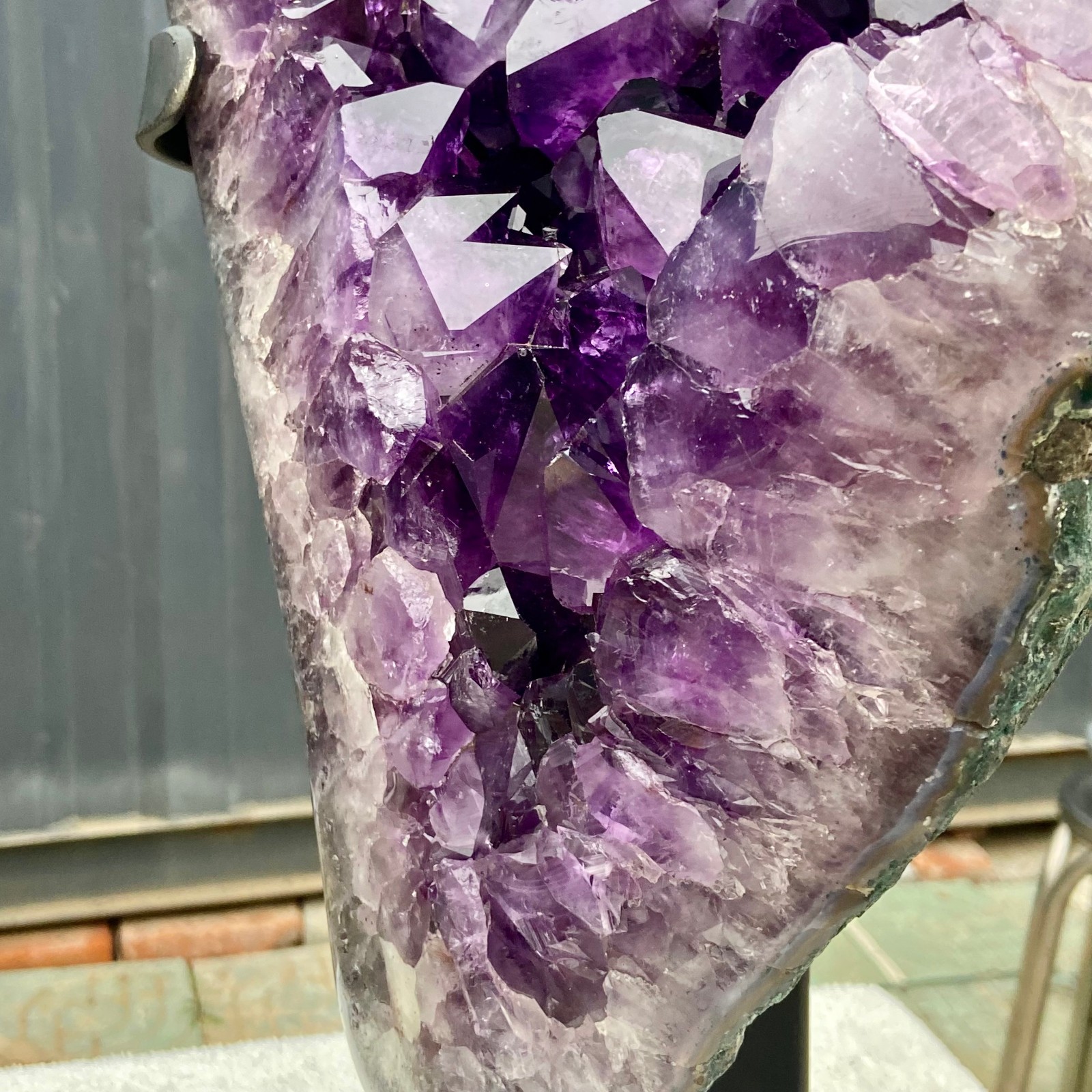 39.35LB Natural Amethyst geode quartz cluster crystal specimen energy healing