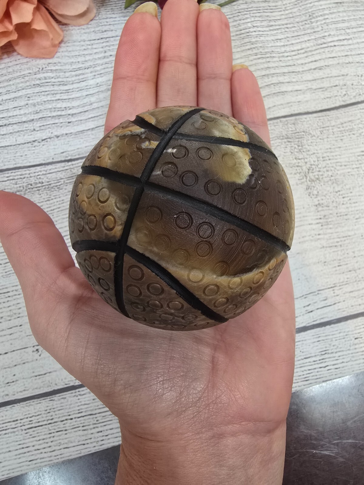 Large Agate Basketball Crystal Sphere 69-80mm Unique Crystal Collectable Natural