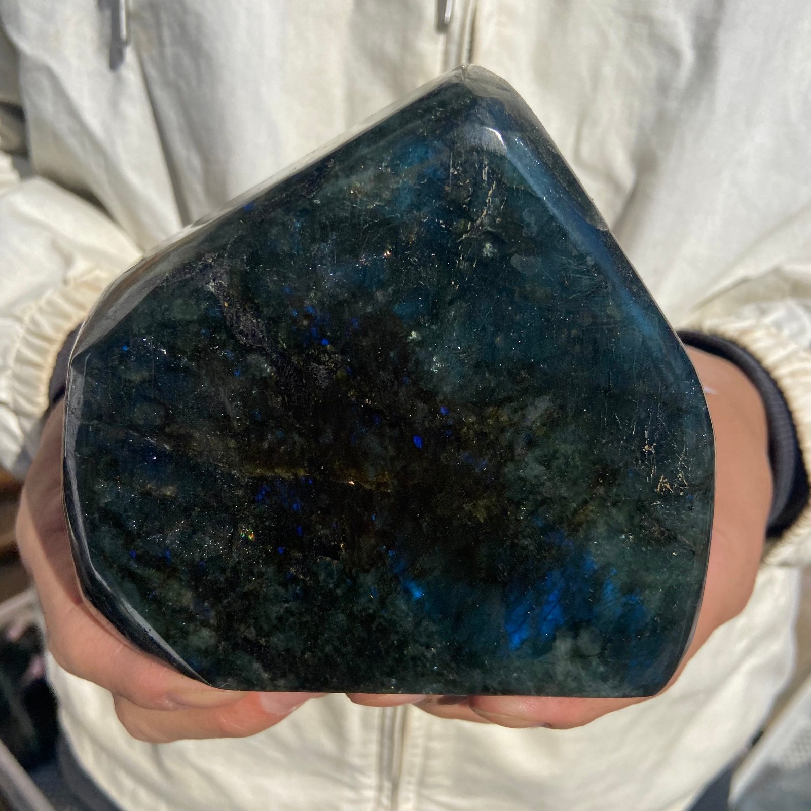 3lb Natural Gorgeous Labradorite Quartz Crystal Stone Specimen Healing