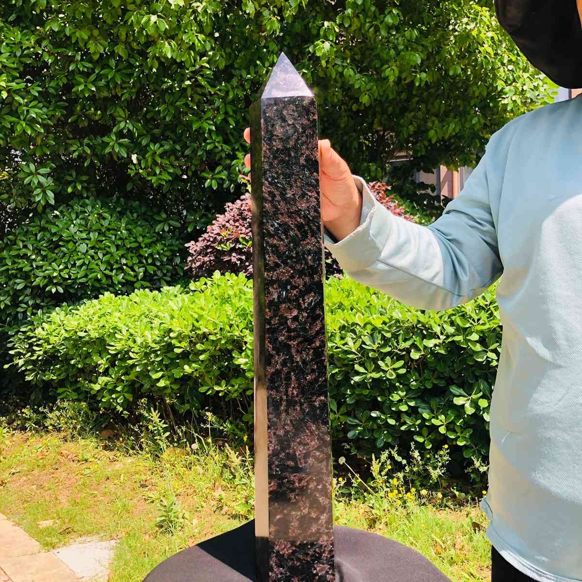 14.63LB Natural Fireworks Stone Obelisk Quartz Tower Crystal Wand Point Healing