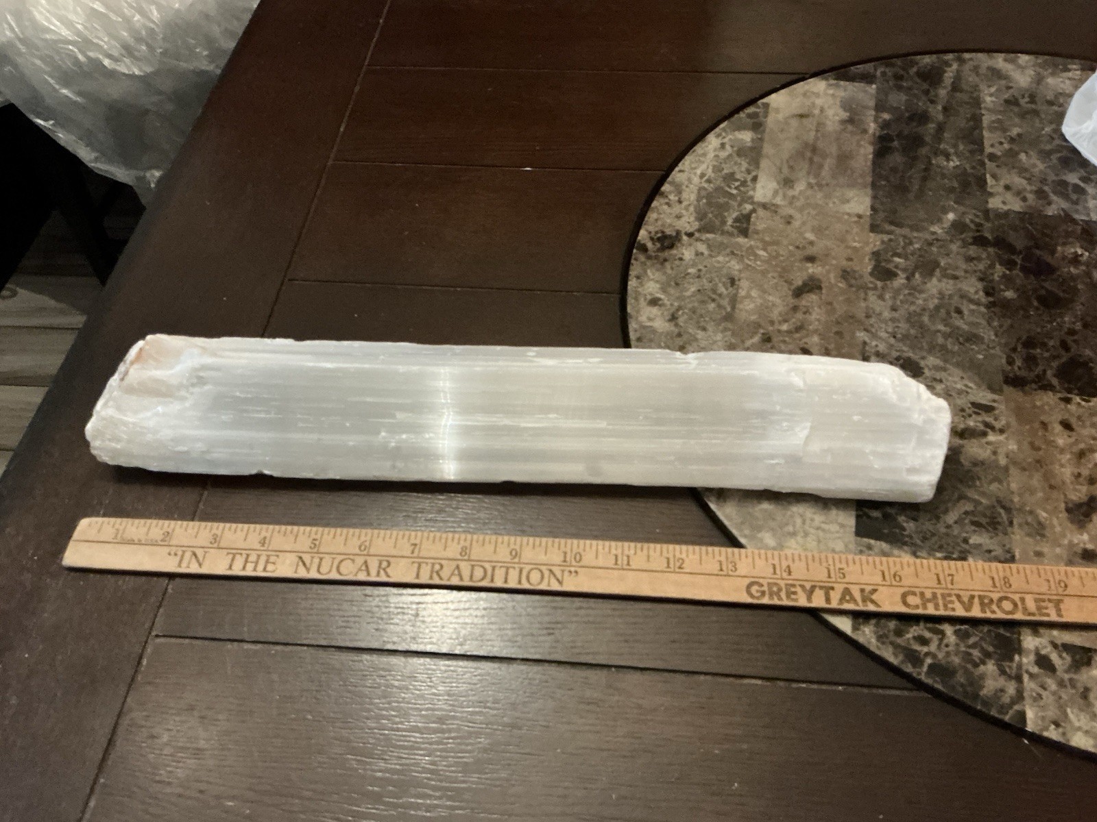 5 Lbs 6 Oz. Natural white selenite gypsum crystal raw stone specimen, 17” Long