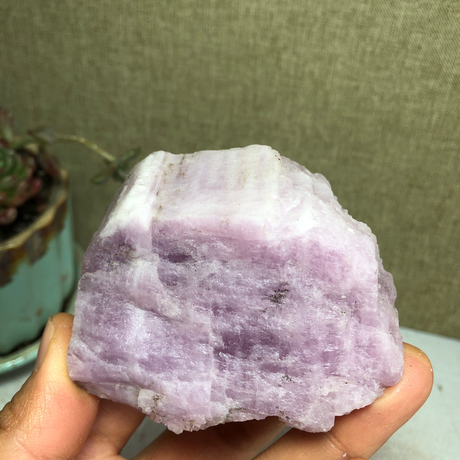 69-57-37mm NATURAL ROUGH KUNZITE PINK SPODUMENE CRYSTALS 194g A3647