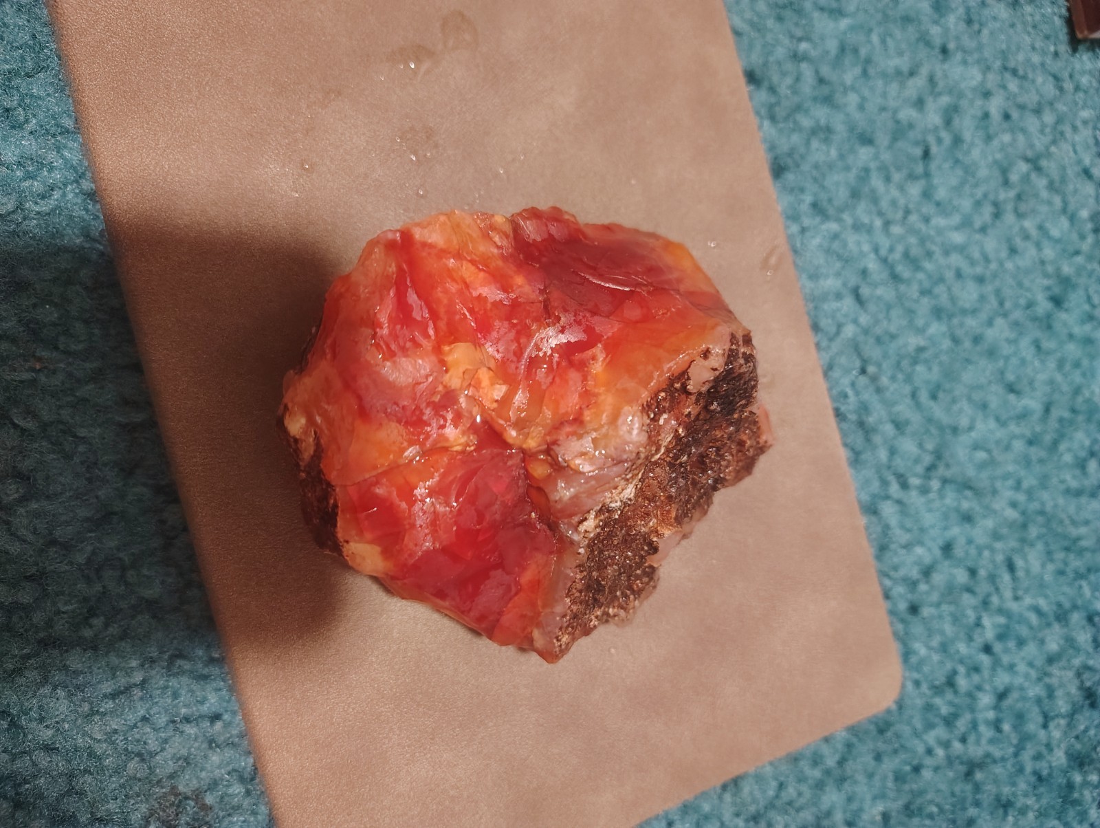 Uncut Oregon carnelian agate, Beautiful red, multi-color, 100% Natural specimen.